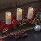 Ornativity Christmas Décor Candle Holder – Xmas Themed Candle Holder Centerpiece Decorations with Red and Gold Berries and Evergreens